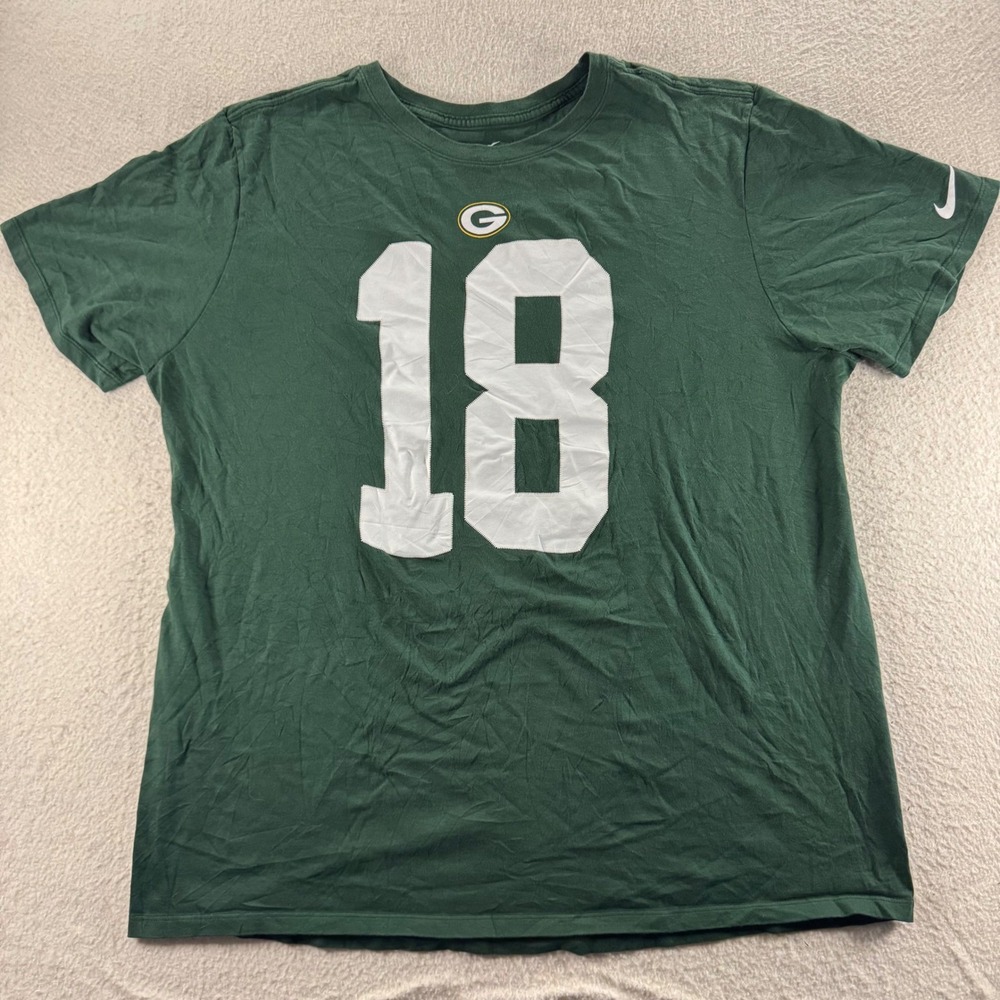 Nike Randall Cobb Green Bay Packers T-Shirt Mens XXL Green NFL 18 Cheesehead